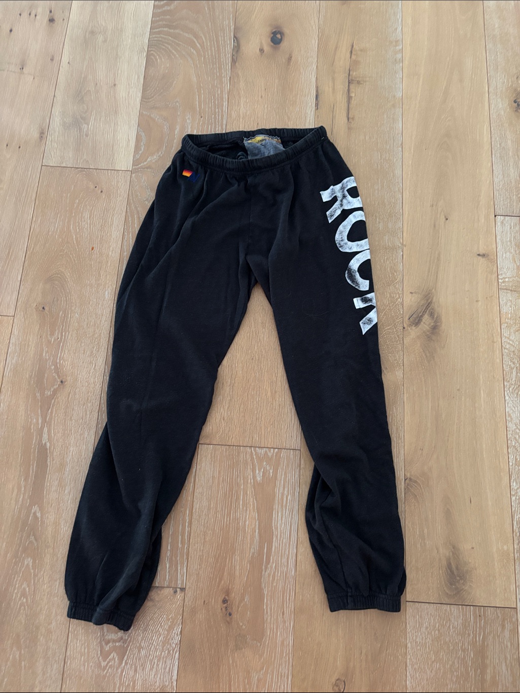 Av Black Sweatpants With Side Logo